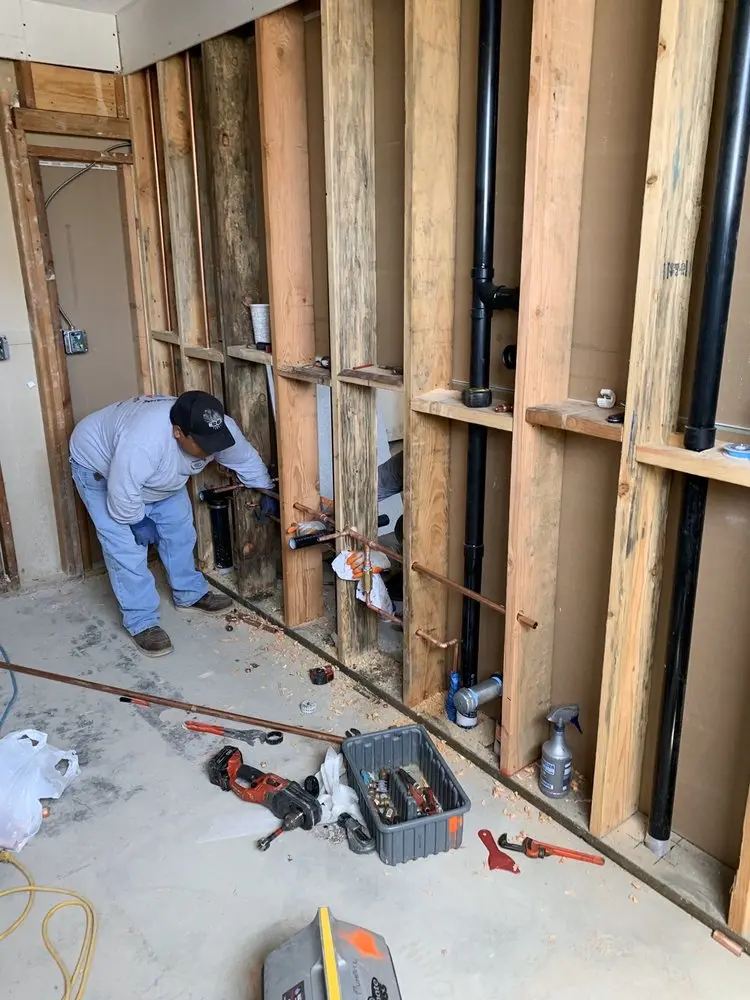 Commercial rough-in plumbing for Water Heater Replacement in Harding Lakes